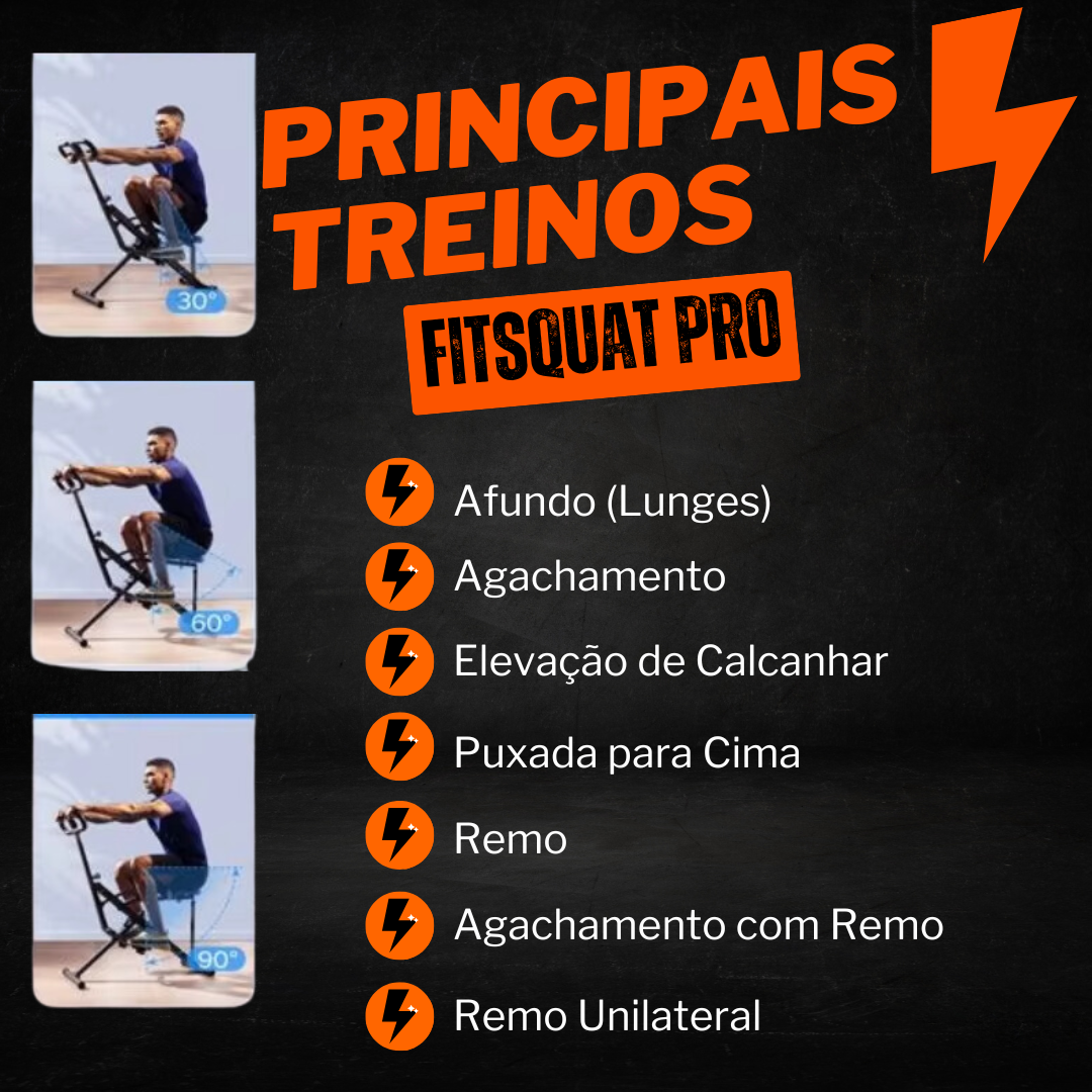 FITSQUAT Pro - Aparelho 2 em 1 para Glúteos e Pernas